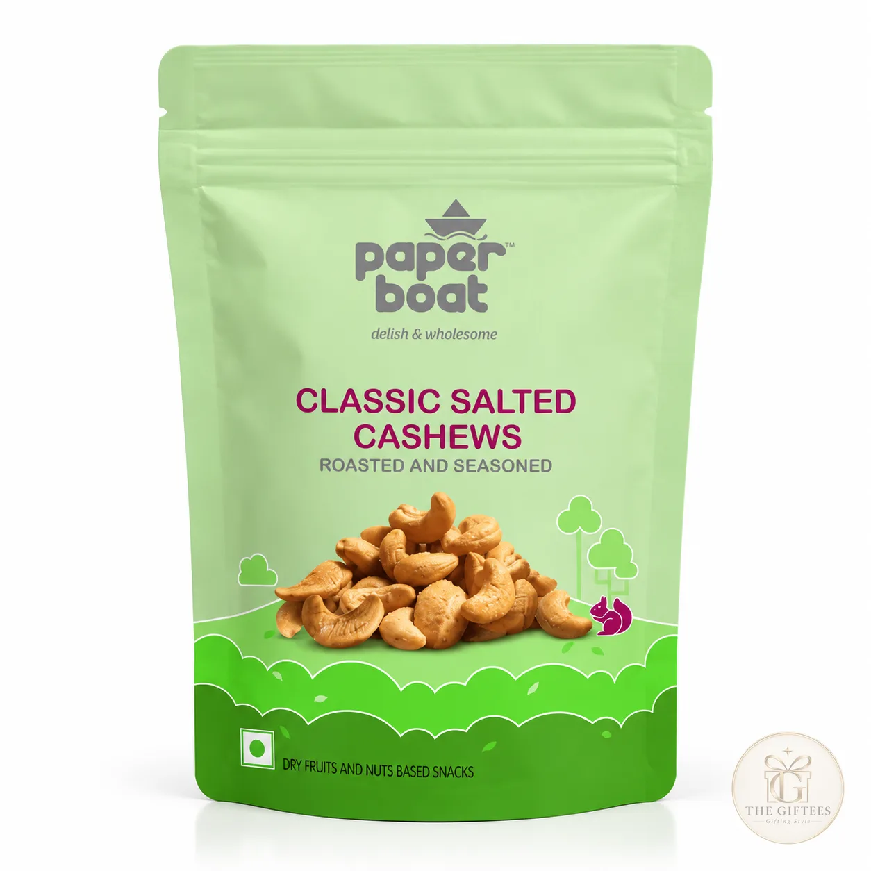 Pouch of Paper Boat classic salted cashews